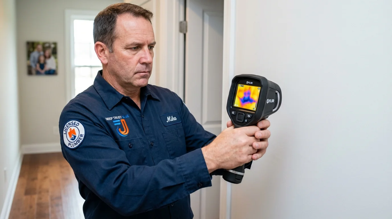 Thermal imaging leak detection by Johns Plumbing LLC in Mount Ephraim
